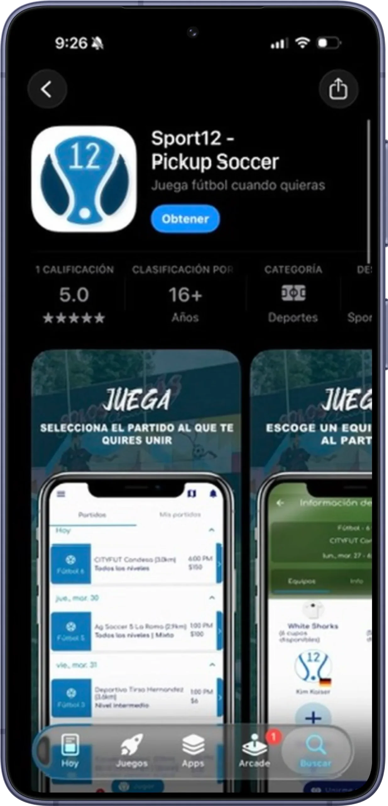 Descarga la app de Sport12